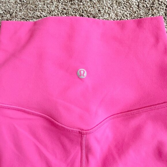 Lululemon 7” Align Biker Short Sonic Pink High Rise Activewear Mid-Thigh Size 2 - Picture 5 of 7